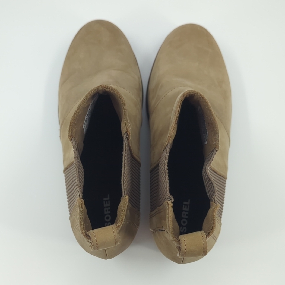 SOREL Joan of Arctic Wedge II Chelsea Bootie Ash Brown Waterproof Sz 9.5 - Picture 5 of 10